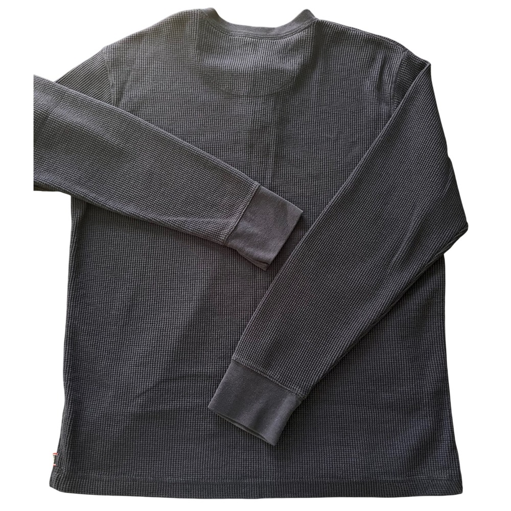 Izod Mens Waffle Knit Henley Shirt 2 Pack Navy Blue Gray XL Long Sleeve - Picture 11 of 16
